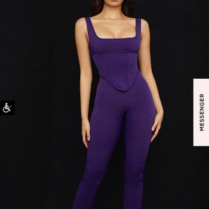 COPY - House of cb grape mesh trousers